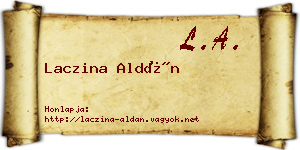Laczina Aldán névjegykártya